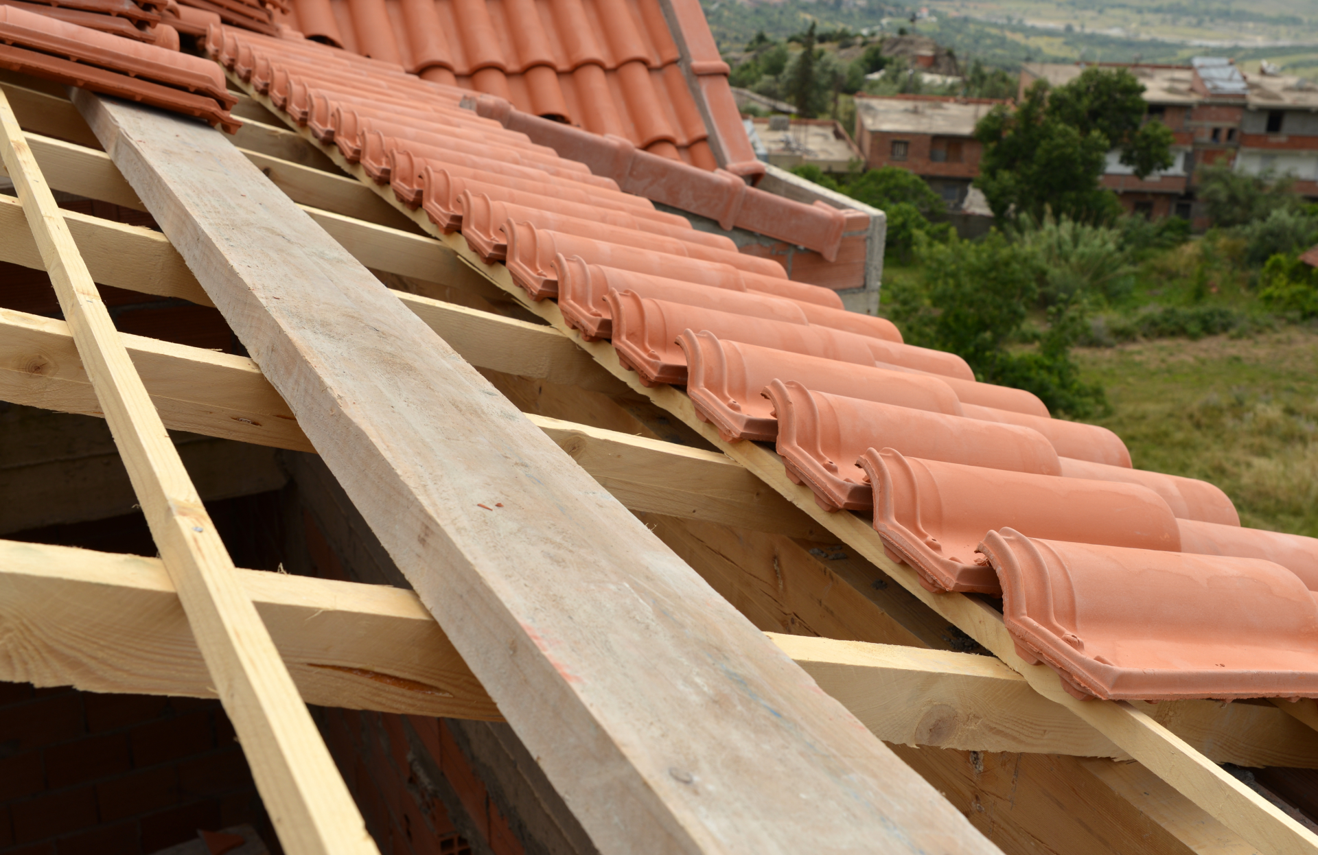 Photo construction de charpente en bois