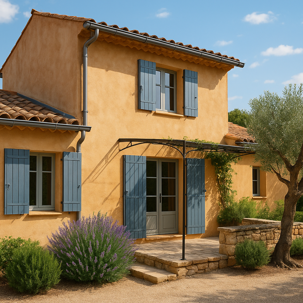 Façade de villa nettoyée