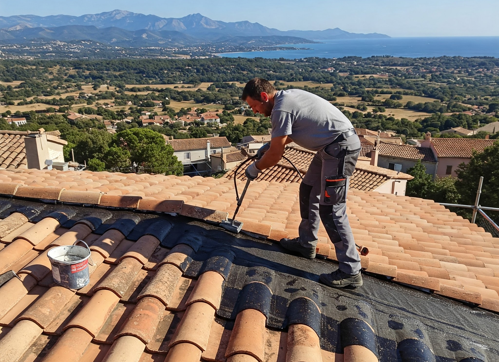 Traitement hydrofuge de toiture