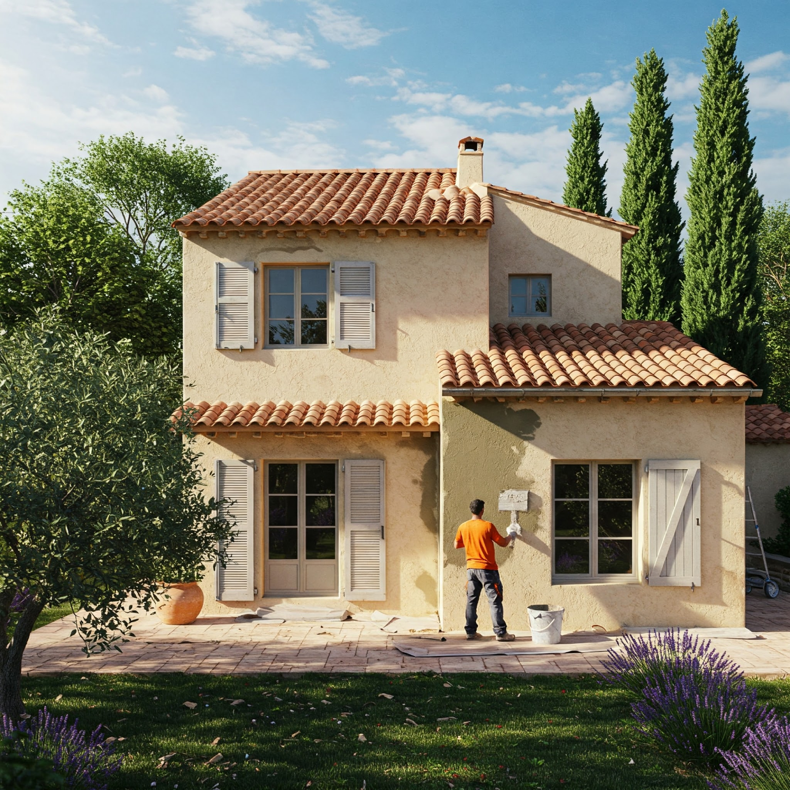 Enduit de façade dans le Var