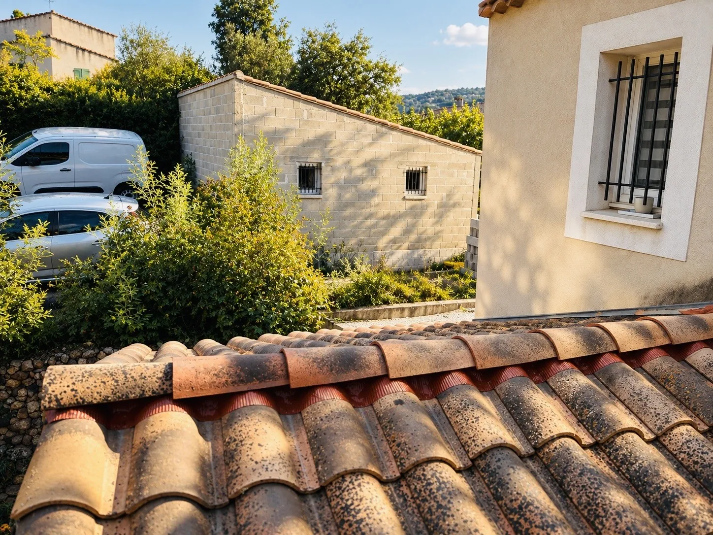 Faîtage refait à Pierrefeu-du-Var : tuiles faîtières rescellées sur closoir ventilé neuf par AJC Toiture